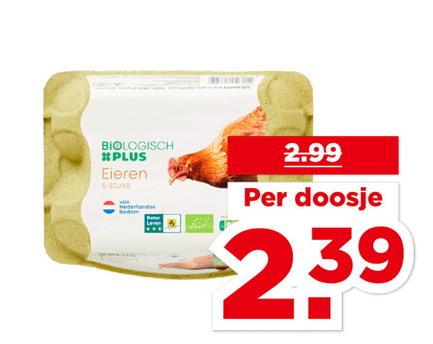 Biologisch PLUS Eieren | Bekijk aanbieding