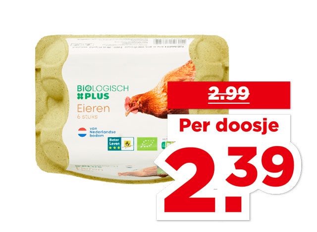 Biologisch PLUS Eieren | Bekijk aanbieding