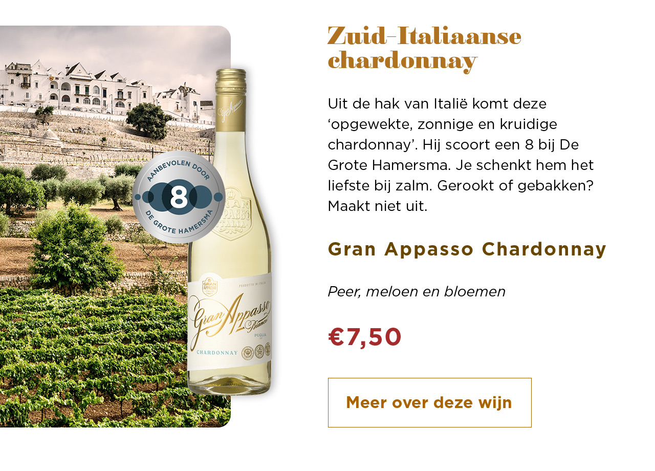 Zuid-Italiaanse chardonnay | Gran Appasso Chardonnay voor € 7,50 | Meer over deze wijn