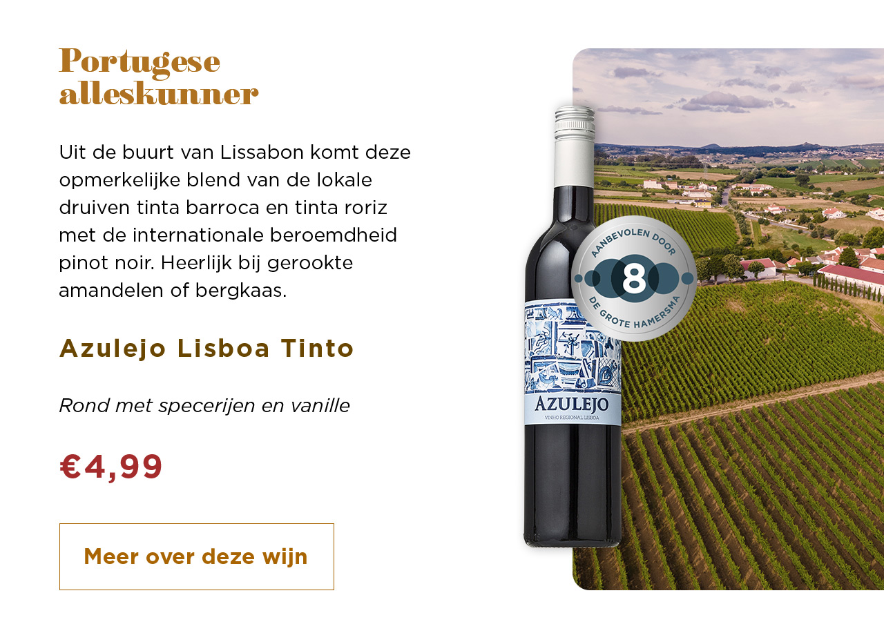 Portugese alleskunner | Azulejo Lisboa Tinto voor € 4,99 | Meer over deze wijn