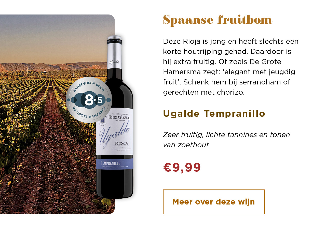 Spaanse fruitbom | Ugalde Tempranillo voor € 9,99 | Meer over deze wijn