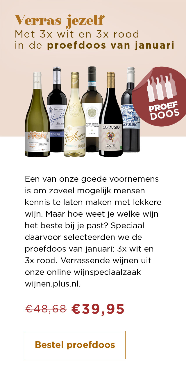 Verras jezelf | Met 3x wit en 3x rood in de proefdoos van januari | van € 48,68 voor € 39,95 | Bestel proefdoos