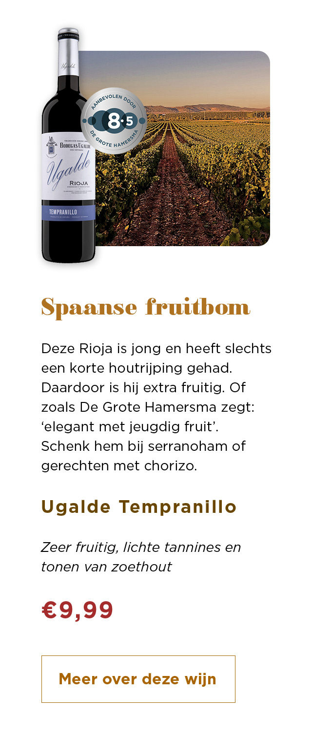 Spaanse fruitbom | Ugalde Tempranillo voor € 9,99 | Meer over deze wijn