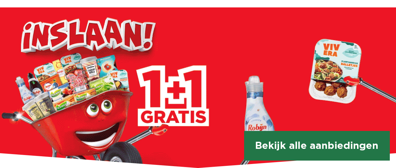 INSLAAN! | 1+1 GRATIS | Bekijk alle aanbiedingen