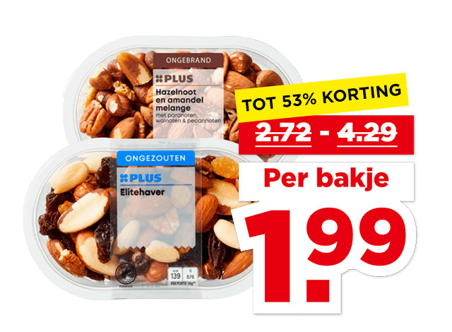 PLUS Notenmelange ongezouten | Bekijk aanbieding