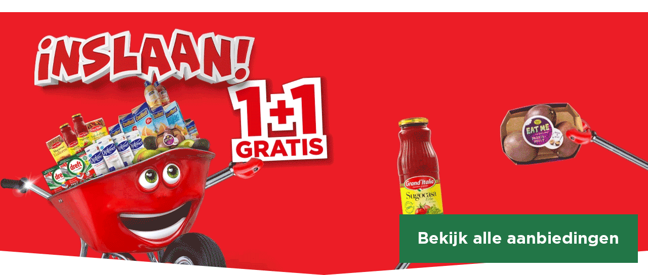 INSLAAN! | 1+1 GRATIS | Bekijk alle aanbiedingen