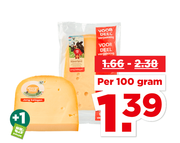 Alle PLUS Klaverland Kaas stukken of plakken | Bekijk aanbieding