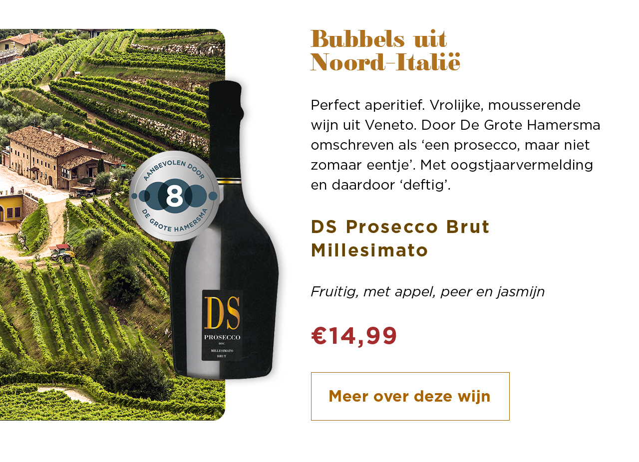 Bubbels uit Noord-Italië | DS Prosecco Brut Millesimato voor € 14,99 | Meer over deze wijn