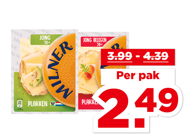 Milner Kaas 30+ plakken | Bekijk aanbieding