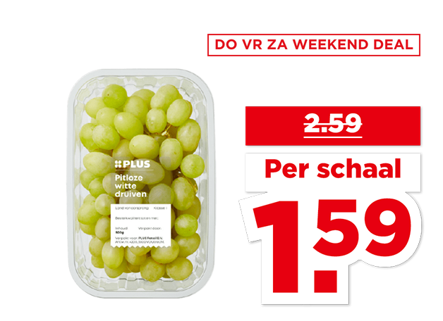 PLUS Pitloze witte druiven | Bekijk aanbieding