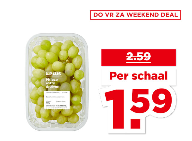 PLUS Pitloze witte druiven | Bekijk aanbieding