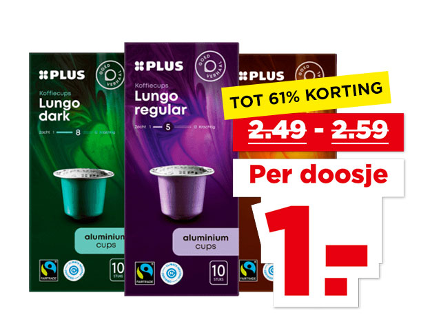 PLUS Koffiecups | Bekijk aanbieding