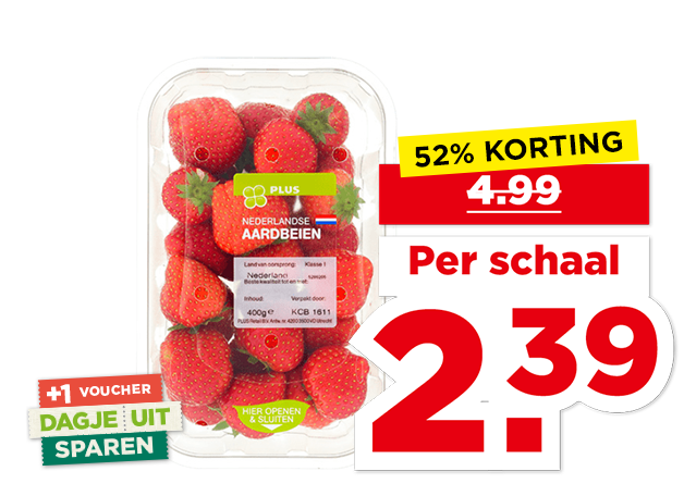 PLUS Nederlandse Aardbeien | Bekijk aanbieding