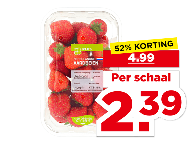 PLUS Nederlandse Aardbeien | Bekijk aanbieding