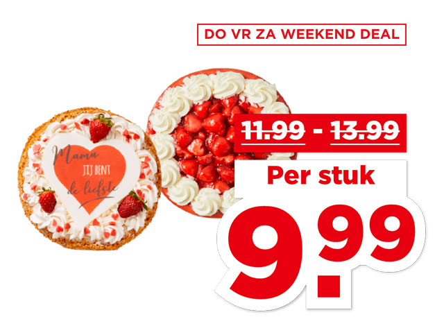 PLUS Aardbeienvlaai of moederdag ronde slagroomtaart | Bekijk aanbieding PLUS Aardbeienvlaai of moederdag ronde slagroomtaart | Bekijk aanbieding