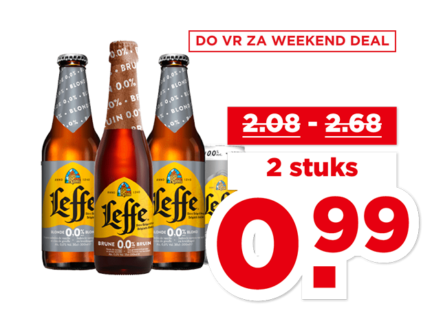 Leffe 0.0% | Bekijk aanbieding Leffe 0.0% | Bekijk aanbieding