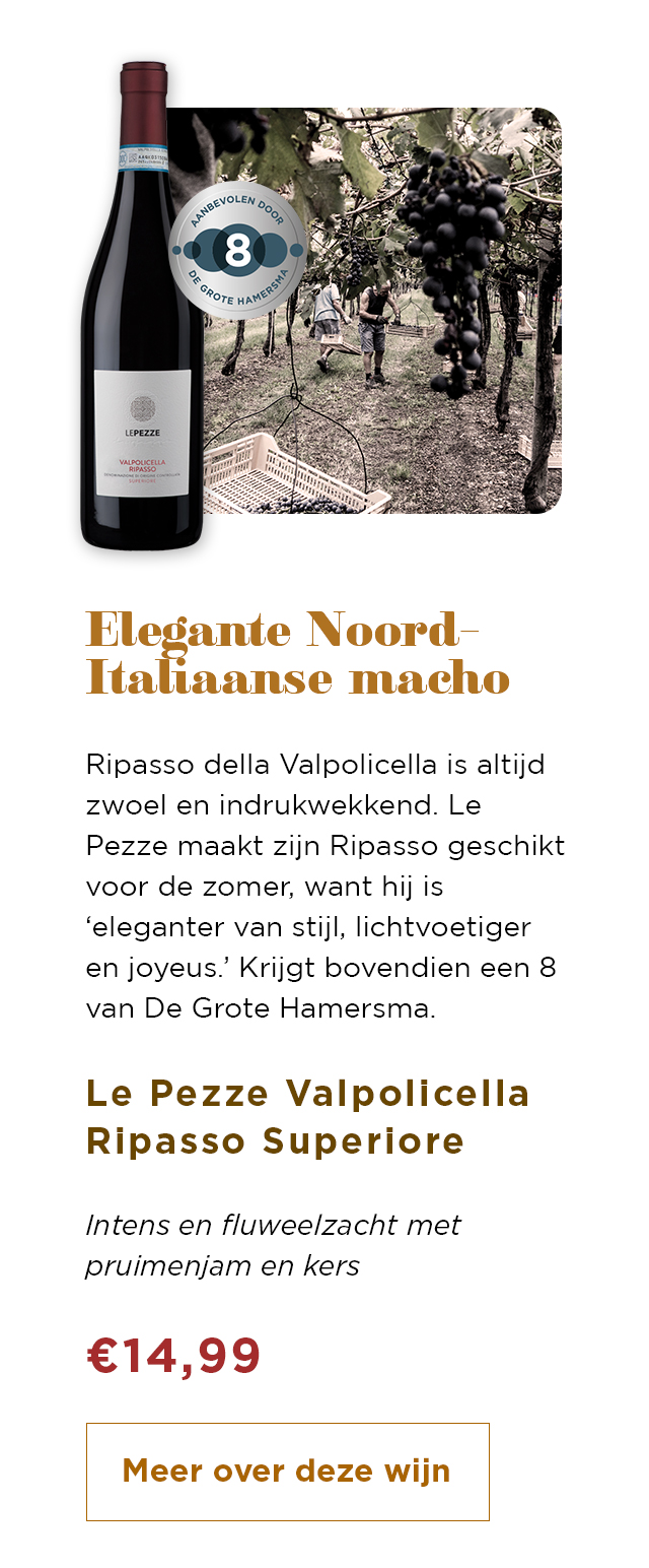 Elegante Noord-Italiaanse macho | Le Pezze Valpolicella Ripasso Superiore | Meer over deze wijn
