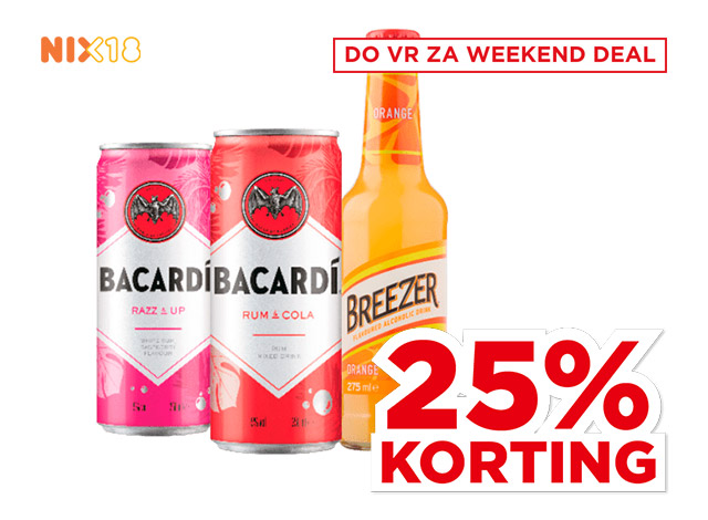 Bacardi Breezer, premix of aged rum cocktail | Bekijk aanbieding