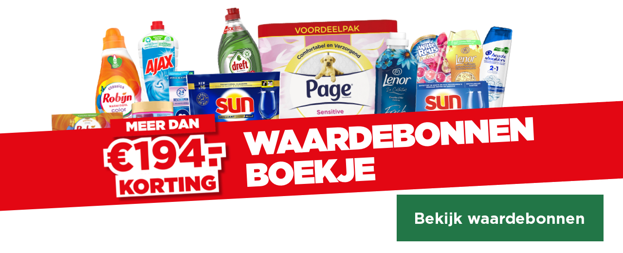 Meer dan €194 korting | Bekijk waardebonnen