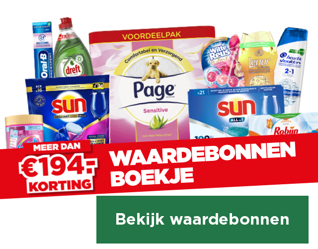 Meer dan €194 korting | Bekijk waardebonnen