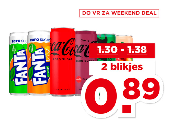 Coca-Cola, Fanta, Fuze Tea of Sprite | Bekijk aanbieding