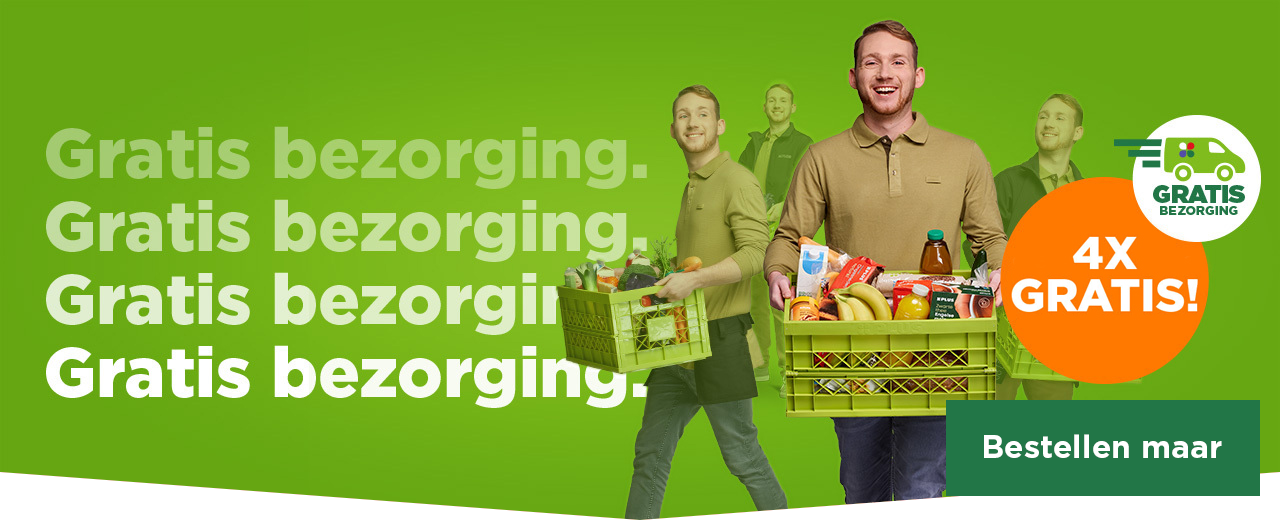 Gratis bezorging. 4X GRATIS! | Bestellen maar