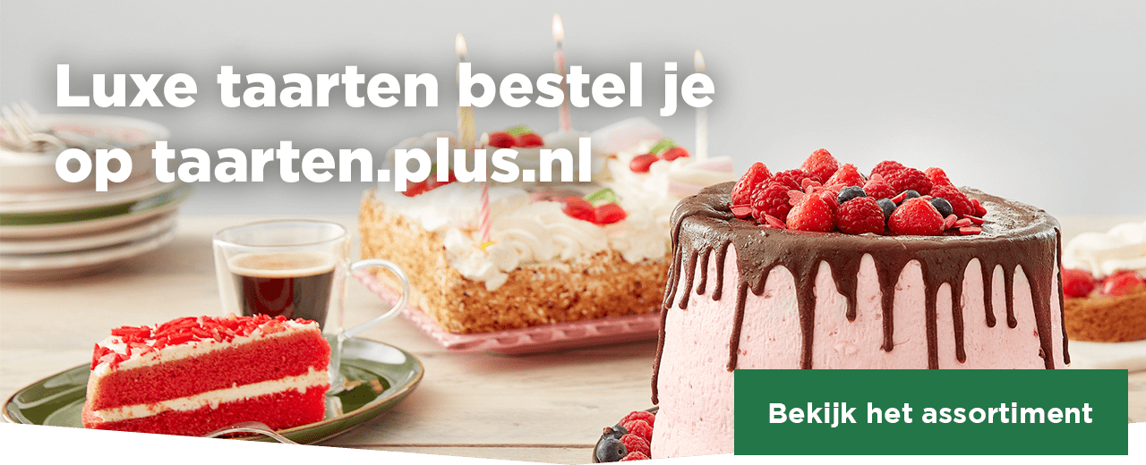 Luxe taarten bestel je op taarten.plus.nl | Bekijk het assortiment