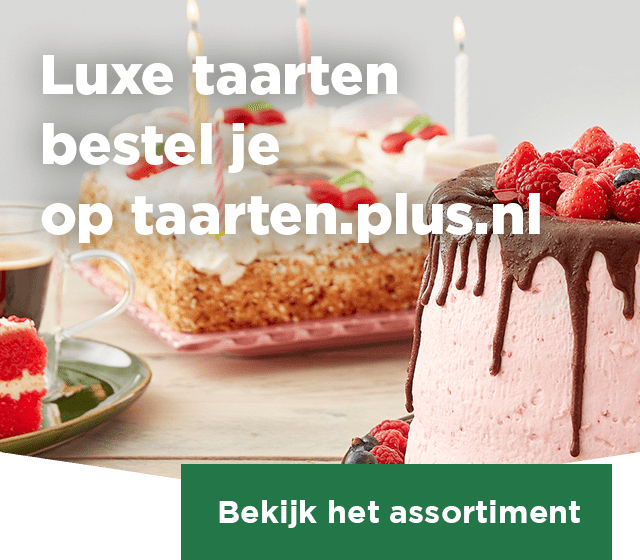 Luxe taarten bestel je op taarten.plus.nl | Bekijk het assortiment