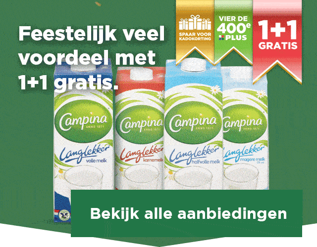 1+1 op heel veel producten | Bekijk alle aanbiedingen