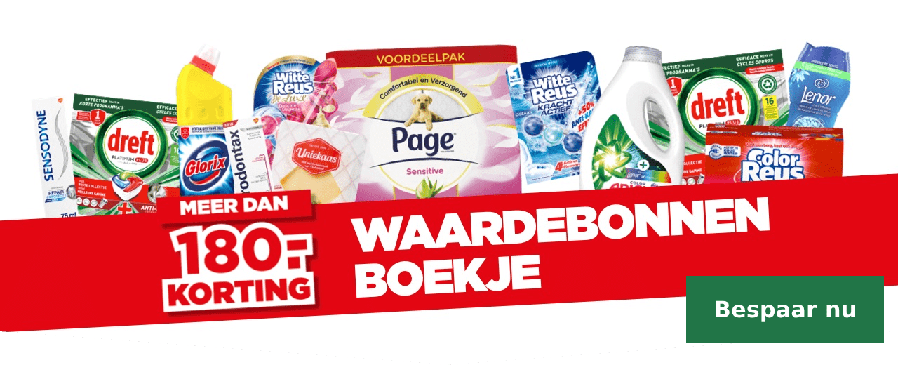 Meer dan €180,- korting | Waardebonnen boekje | Bespaar nu