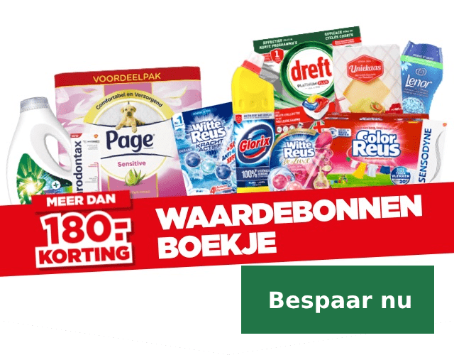 Meer dan €180,- korting | Waardebonnen boekje | Bespaar nu