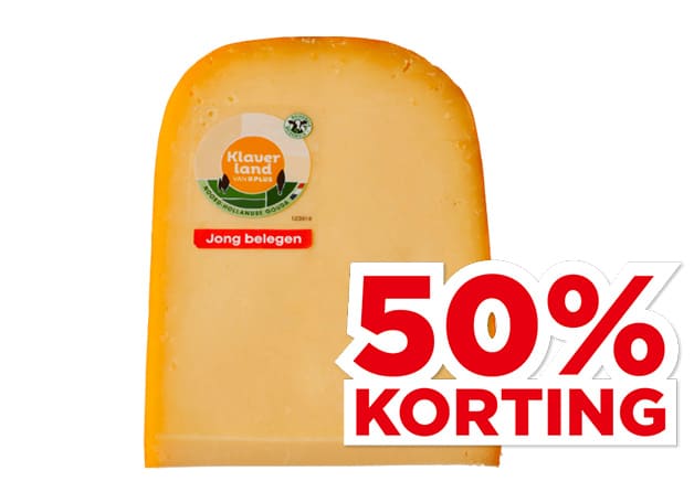 PLUS Klaverland Kaas 48+ jong belegen | Bekijk aanbieding