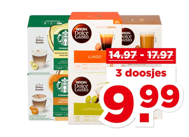 Nescafé of Starbucks Dolce Gusto | Bekijk aanbieding
