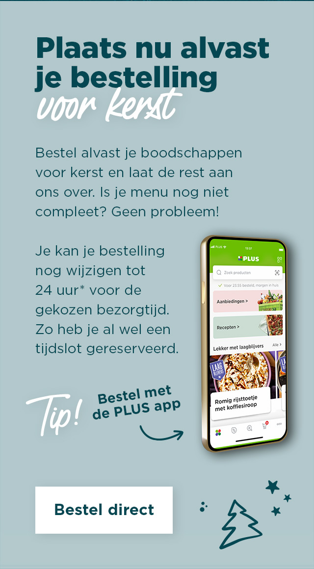 Plaats nu alvast je bestelling voor kerst | Bestel direct
