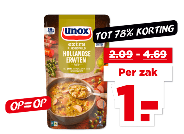 Unox Soep in zak