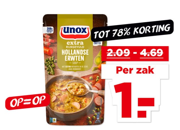 Unox Soep in zak
