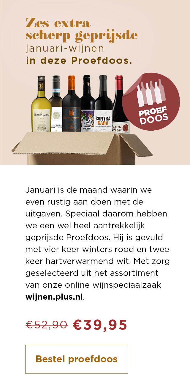 Zes extra scherp geprijsde januari-wijnen in deze Proefdoos | Bestel proefdoos
