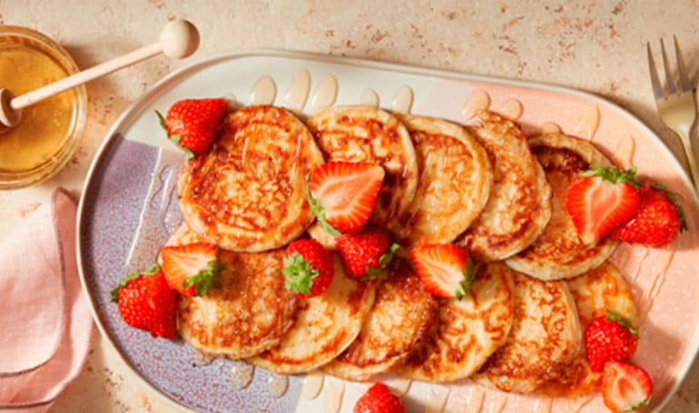 Ontbijtrecept: yoghurt pannenkoekjes | Bekijk recept