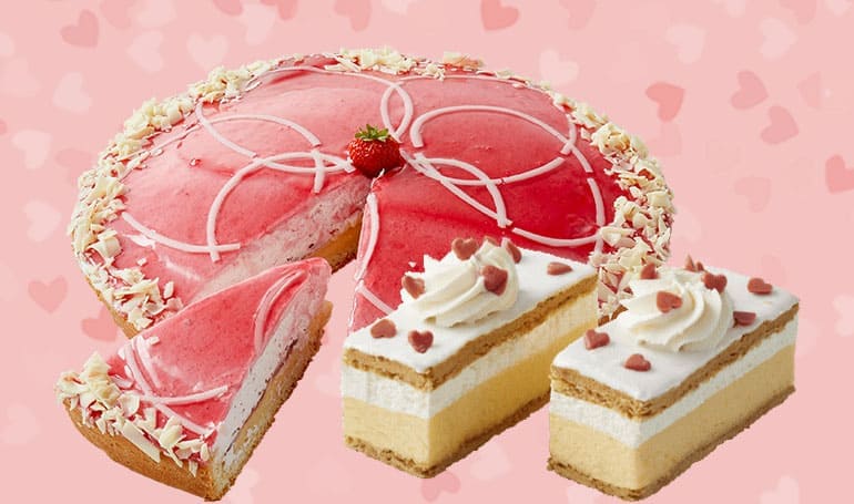 Vier Valentijn met onze luxe taarten