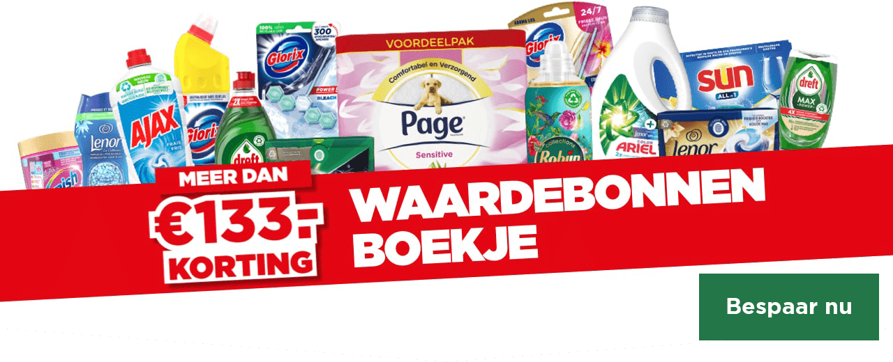 Waardebonnen boekje | Meer dan €133,- korting | Bespaar nu