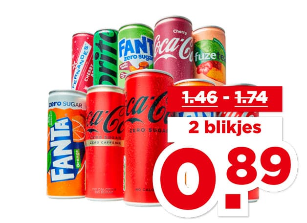 Coca-Cola, Fanta, Sprite, Fuze Tea of Fernandes | Bekijk aanbieding