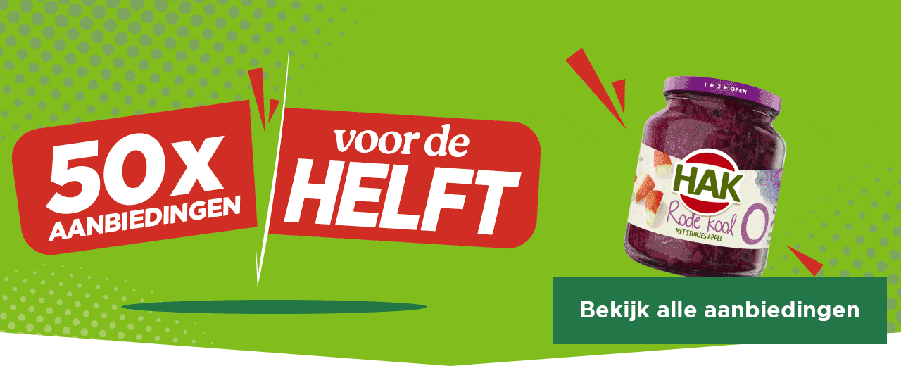 50x aanbiedingen voor de helft | Bekijk aanbiedingen