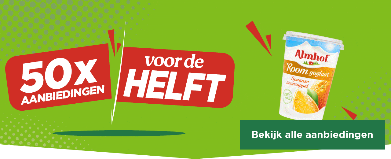 50x aanbiedingen voor de helft | Bekijk alle aanbiedingen