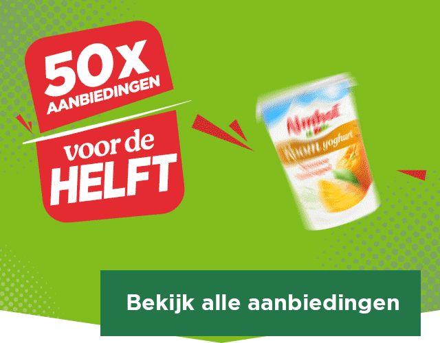 50x aanbiedingen voor de helft | Bekijk alle aanbiedingen