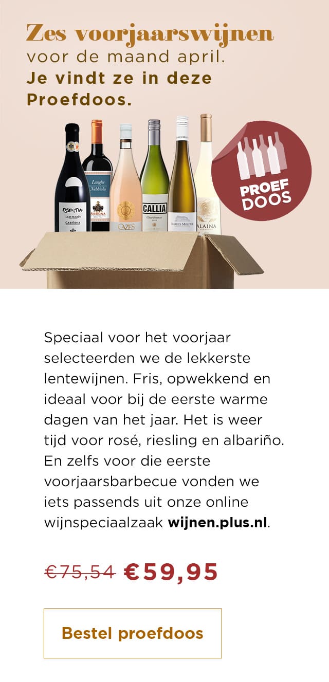 Zes voorjaarswijnen voor de maand april | Je vindt ze in deze Proefdoos | Bestel proefdoos