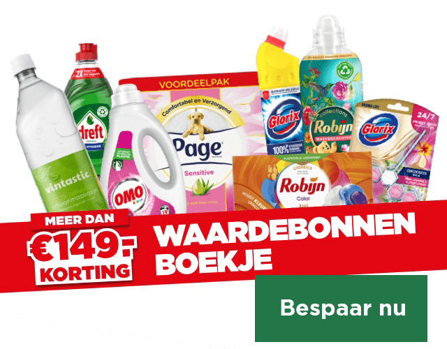 Meer dan €149,- Korting | Waardebonnen boekje | Bespaar nu