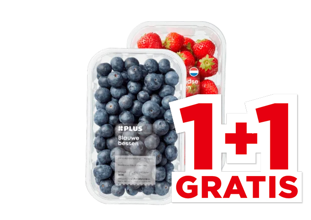 PLUS Nederlandse Aardbeien of blauwe bessen