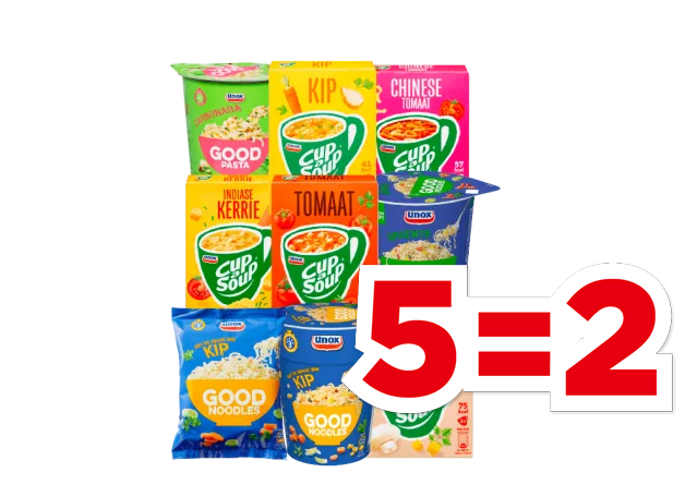 Alle Unox Cup a Soup, good noodles of good pasta | Bekijk alle aanbiedingen