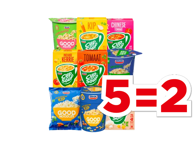 Alle Unox Cup a Soup, good noodles of good pasta | Bekijk alle aanbiedingen