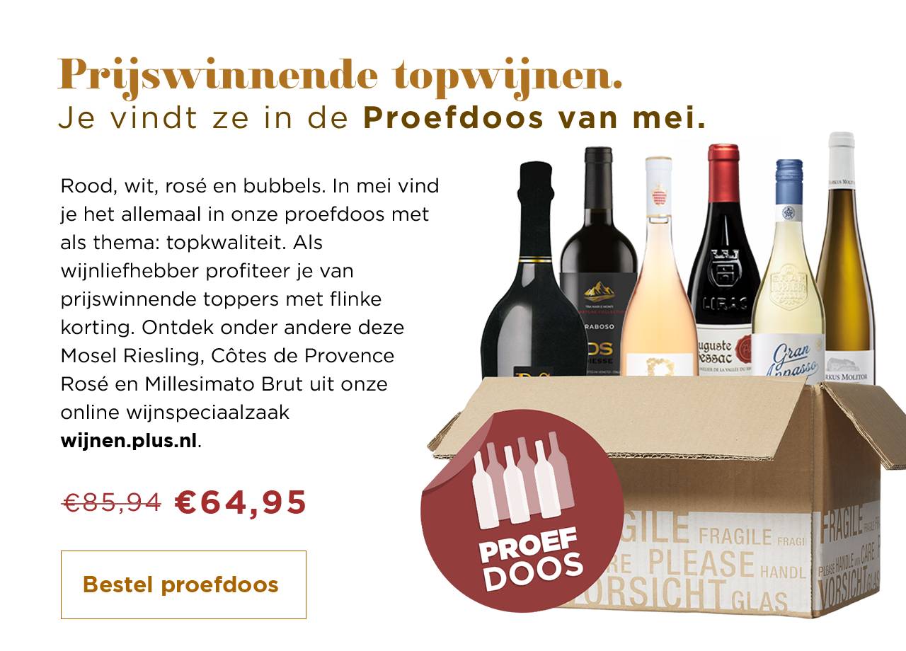 Prijswinnende topwijnen | Je vindt ze in de Proefdoos van Mei | Bestel proefdoos